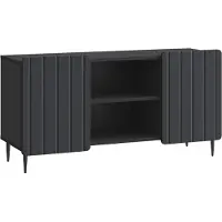 Syfax TV-Schränk Schwarz 102 x 34,5 x 52 cm Holzwerkstoff