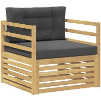 vidaXL Outdoor-Sofa Weiß und Anthrazit