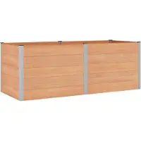 Syfax Hochbeet Braun 250 x 100 x 91 cm WPC und Aluminium