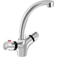 OEM Wasserhahn, Deckmontage, 360° schwenkbarer Auslauf, Silber