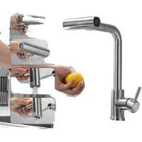 OEM Küchenarmatur, ausziehbare Auslauf, 4 Sprühmodi, Bürstennickel