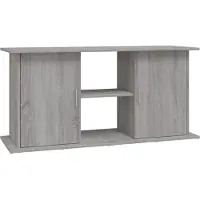 Syfax Aquariumständer Grau Sonoma 121x41x58 cm Holzwerkstoff