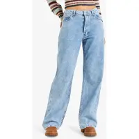 Roxy Straight-Jeans "Milla Wide Leg Regular Beau", Damen, Gr. 26 (XS), Normalgrößen, blau (beau blau), Obermaterial: 100% Baumwolle., Jeans Straight-Jeans