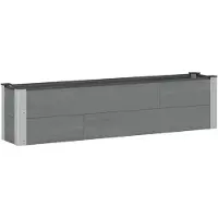 Syfax Hochbeet Grau 150 x 30 x 36 cm WPC und Aluminium