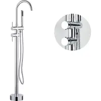 OEM Badewannenarmatur, schwenkbarer Auslauf, Einhebelsteuerung, Chrom