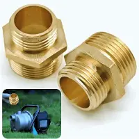 OEM Mannliche 1" NPT x 3/4" NPT Gartenschlauchadapter, leckfreie Schlauchanschluss, Messing-Adapter für flachliegende Pumpen, Gartenschlauch, Wasserleitung, Außenleitung (2er-Pack)