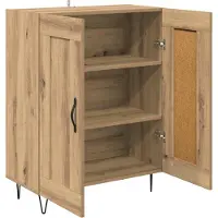 vidaXL Sideboard Artisan-Eiche 69,5 x 34 x 90 cm Verbundholz und Eisen