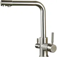 OEM Gefilterter Küchenwasserhahn, Doppelgriff, 360-Grad-Drehung, Gebürstetes Nickel C