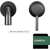 OEM Waschtisch-Armatur, Wandmontage, Einhebelbedienung, Gunmetal-260