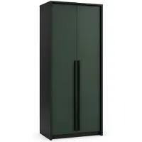 EURO-MEBLE Kleiderschrank GENUA 105 cm, 2-türig, Drehtürenschrank, Schrank (Flaschengrün)