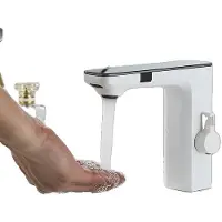 OEM Waschtischarmatur, sensoraktiviert, zeitgenössisches Design, Weiß