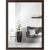 MendeFrames Wandspiegel Massivholz Blockprofil 30x30 cm Nussbaum H430