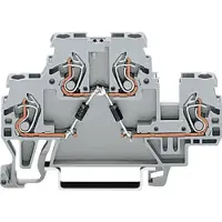 Wago 870-541/281-872 Bauelementklemme,Doppelstock,mit Widerstand 2K7 und 10K0,grau 870541281872 - 50 Stück
