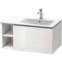 Duravit L-Cube Waschtischunterbau wandhängend, 1 Auszug, Regalelement seitlich, Becken rechts, 820x400x481mm, LC619208585
