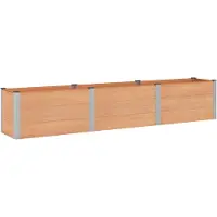 Syfax Hochbeet Braun 300 x 50 x 54 cm WPC und Aluminium
