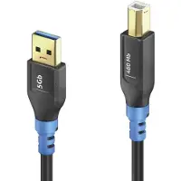PureLink FI-U200-015, 1,5 m, USB A, USB B, USB 2.0, 480 Gbit/s, Schwarz, Blau