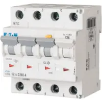 Eaton 120665 FI/LS Kombination, 6 A, 300 mA, LS-Charakteristik: C, 3p+N, FI-Charakteristik: A mRB6-6/3N/C/03-A