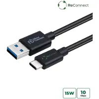 Microconnect ECO-USB3.2CA0.25, 0,25 m, USB A, USB C, USB 3.2 Gen 2 (3.1 Gen 2), Schwarz