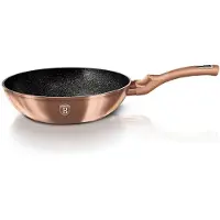 Berlinger Haus BH-1512 Rosegold Metallic LINE WOK 28CM Wokpfanne, 28 cm max. Durchmesser, Aluminium, Induktionsherd-geeignet, Antihaftbeschichtung