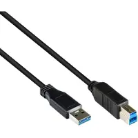 Alcasa USB-A an USB-B 1m schwarz