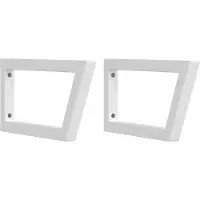 Syfax Waschtisch-Halterungen 2 Stk. Weiß Trapezförmig Stahl