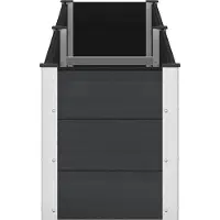 vidaXL Hochbeet Schwarz 250 x 50 x 54 cm WPC und Aluminium