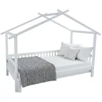 Kondela Montessori Bett mit Ausziehbett Kesio 90x200 cm - weiß