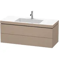 Duravit Waschtischunterschrank c-bonded L-Cube 120x48cm, 1 Hahnl., lei, 2 Schub., wandhängend