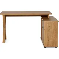 Jahnke Eckschreibtisch "X-CLUB C 40 E", montana eiche, montana eiche, montana eiche, montana eiche, B:140cm H:76cm T:95cm, Tische, Eckschreibtisch, wechselseitig montierbar, X-Gestell