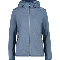 CMP - Women's Striped Jacquard Jacket Fix Hood - Fleecejacke Gr 34 grau