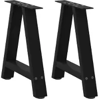 vidaXL Couchtischbeine A-Form 2 Stk. Schwarz 50x(30-31) cm Stahl