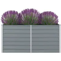 vidaXL Garten-Hochbeet Verzinkter Stahl 600x80x45 cm Grau