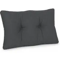 Beautissu XLuna Loungekissen, 50x40x12cm, Anthrazit, Outdoor, für Gartenmöbel