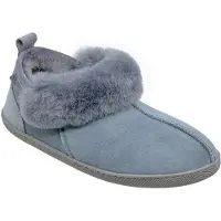 Vanuba Karayaka Lammfell Hausschuhe Damen Schuhe - Badelatschen Damen Hausschuhe - Leder Wolle Pantoffeln Damen - Bequeme Schuhe Damen Lammfell-Hausschuhe - 37 EU Leder Harz Grau Grau