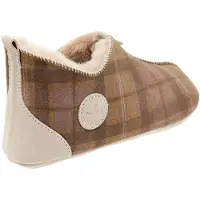 Vanuba Oxford Tartan Herren Hausschuhe Leder Wolle Warm