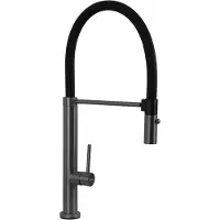 REA Küchenarmatur Viera Titan mit schwenkbarem Flex-Auslauf und Handbrause, 500 mm Höhe