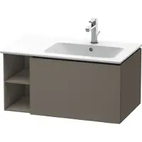 Duravit L-Cube Waschtischunterbau wandhängend, 1 Auszug, Regalelement seitlich, Becken rechts, 820x400x481mm, LC619209090