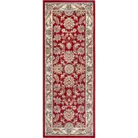 Hanse Home Teppich "Reni", rot (rot,creme), B:80cm H:8mm L:240cm, Jute, Polyester, Polypropylen (PP), Teppiche, Teppich, Läufer, Orientalisch, Kurzflor, Wohnzimmer, Schlafzimmer, Esszimmer