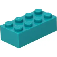 LEGO 100x Steine 2x4, dunkles Türkis