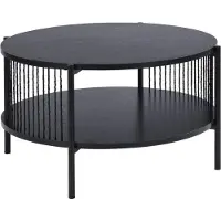 HowHomely | Sofatisch - Couchtisch - schwarz - 74 x 74 x 41 cm - Kaffeetisch - im Loft Stil