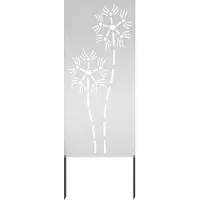 Syfax Garten Sichtschutz-Leinwand Silber 50 x 140 cm Verzinkter Stahl