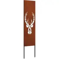 Syfax Garten Sichtschutz-Leinwand Tiermuster Rostoptik 32 x 140 cm