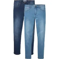Bonprix Slim-fit-Jeans Packung, 2 5-Pocket-Form, super bequeme Stretchqualität