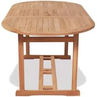 OEM Holzgartenmöbel, wasserdichte Tischplatte, Außen-Essenstisch mit Sonnenschirm, rechteckige Holztischplatte (180 x 90 x 75 cm)