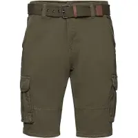 Indicode Cargoshorts "INMonroe", Herren, Gr. XXL, N-Gr, grün (army), Web, Obermaterial: 100% Baumwolle, unifarben, regular fit knielang, Hosen Cargoshorts