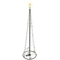Mojawo XL LED Metall Weihnachtsbaum mit Stern warmweiß 106 LEDs 180cm