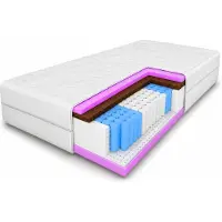 MARPUR Taschenfederkernmatratze 140x200 Comfort, 7 Zonen, H3/H4, Höhe 20 cm, Latex-Kokos