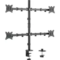 Equip 17”–32” Vierfach-Gelenk-Monitor/LCD-Tischhalterung, Klemme, 36 kg, 43,2 cm (17"), 81,3 cm (32"), 100 x 100 mm, Schwarz