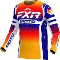 FXR Revo Pro LE Jugend Motocross Jersey, orange/weiß/blau, S