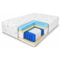 MARPUR Taschenfederkernmatratze 200x200 Premium, 7 Zonen, H3, Höhe 20 cm, Massageschaum